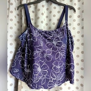 DELTA BURKE Floral Tankini Swim Top 20W